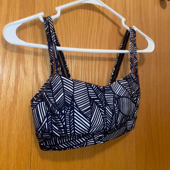 Lululemon Black & White Sports Bra Top - Picture 2 of 5